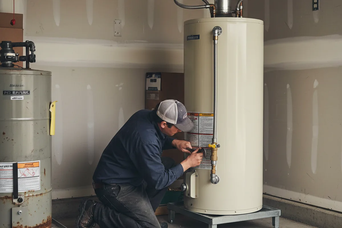 Water heater and shutoff valve replacement in North Brunswick